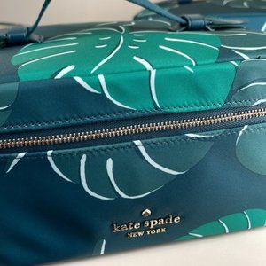 Kate Spade Chelsea Medium Monstera Leaves Cosmetic Case